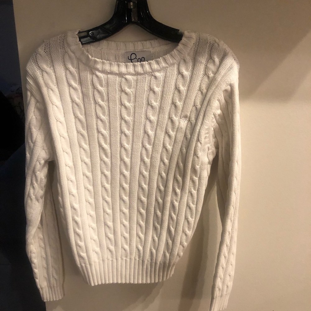 Lilly Pulitzer White Cable Knit Sweater